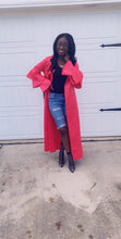 Load image into Gallery viewer, Pink Ruffled Pearl Long Jacket
